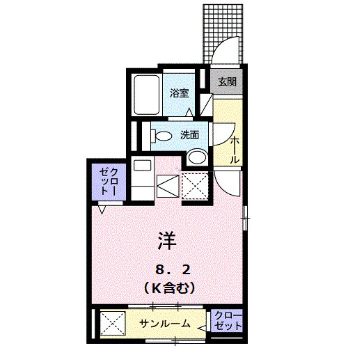 【間取り】 | フィオ－レ | ワンルームです