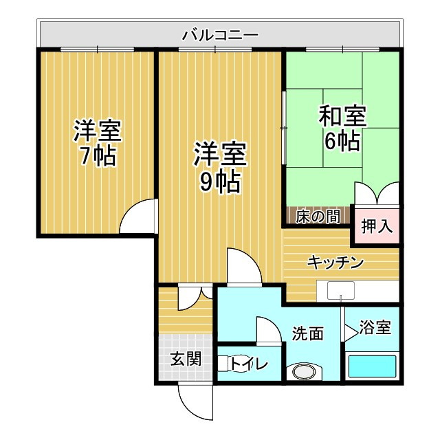 シャンセ赤坂の間取り