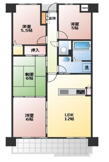 【間取り】 | 朝日プラザCITYウエストヒル神戸E棟 | ４ＬＤＫ