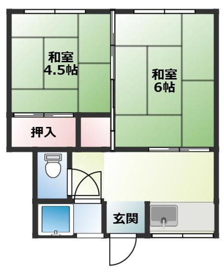 【間取り】 | 玉名市山田 | ☆101、102、201、202号室の間取りです☆
※103、203号室は反転した間取りです