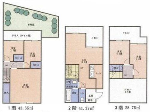 【間取り】 | 小田急線「玉川学園前」中古戸建