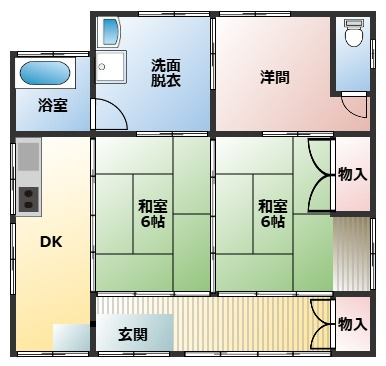 都城市高城町大井手の中古一戸建の間取り