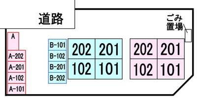 【区画図】 | ヒルサイドハウスＡ