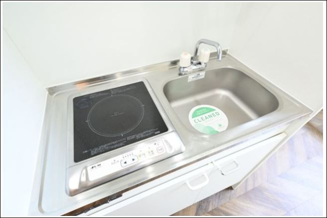 WATEI久我山のキッチン|コンパクトなキッチンで掃除もラクラク