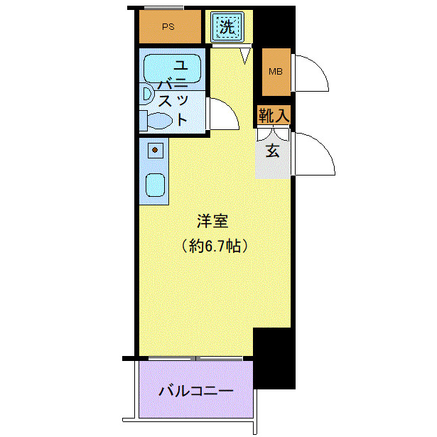 スカイノブレ川崎柳町の間取り