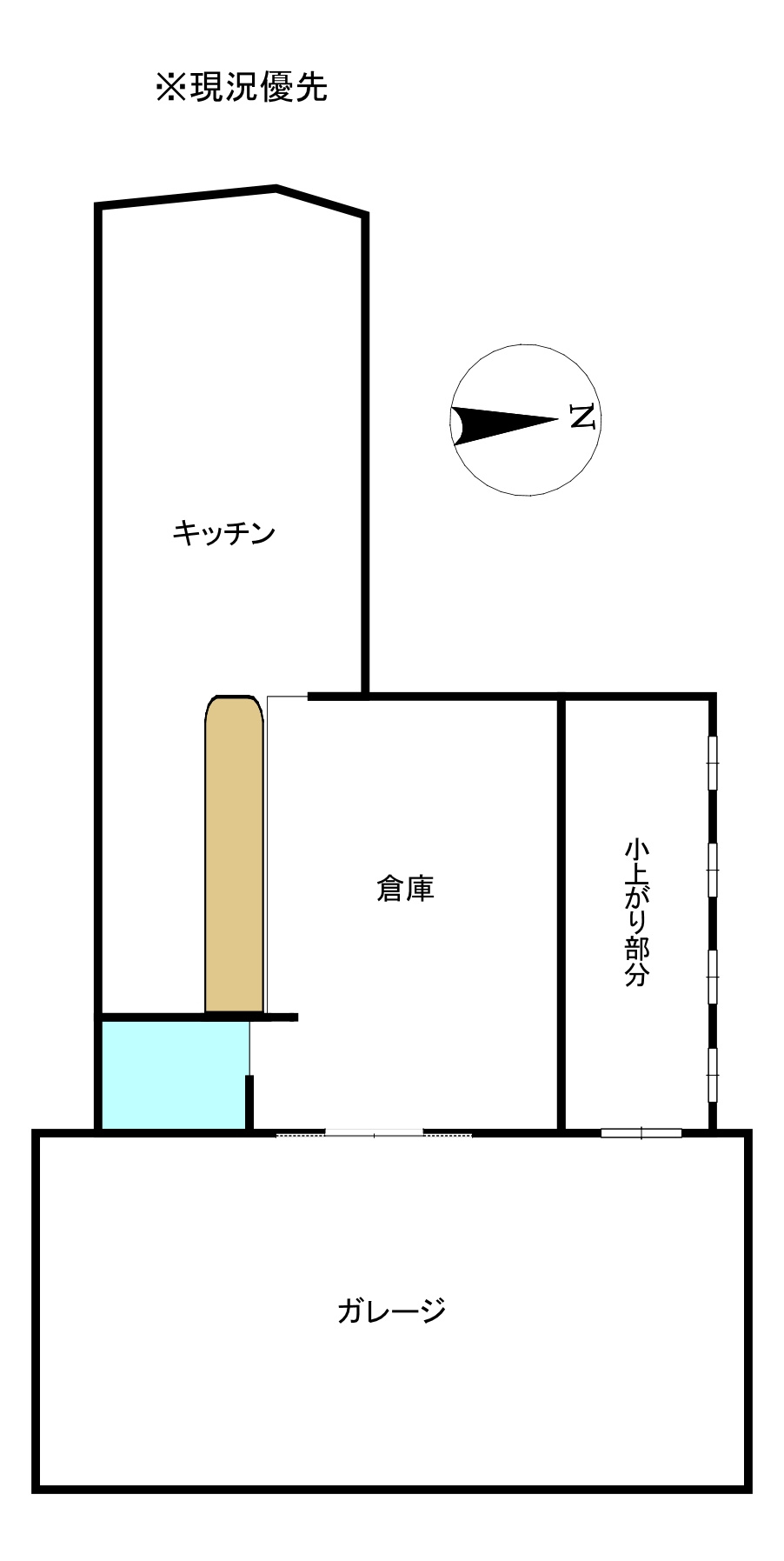 上坂部三丁目ガレージ付き店舗事務所の間取り