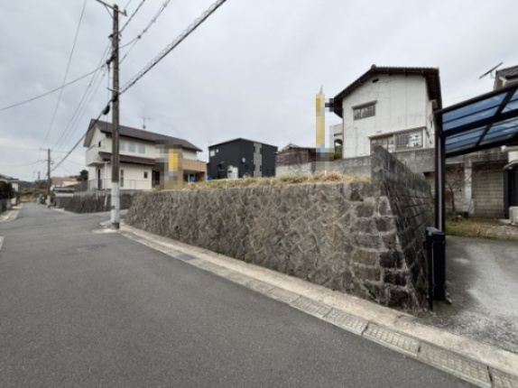 売土地　伴西4丁目の前面道路含む現地写真