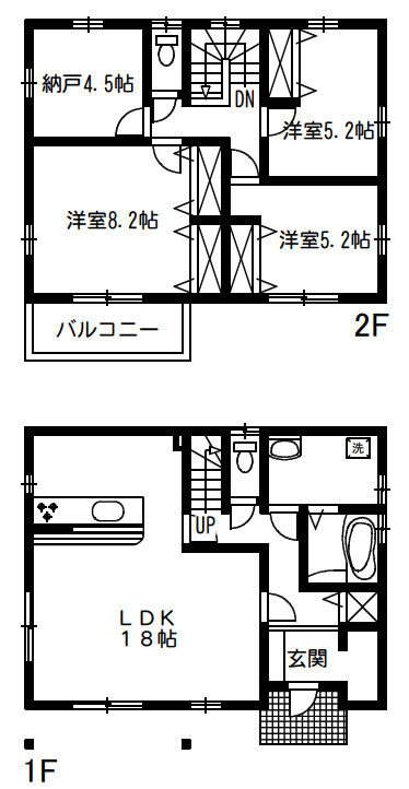 入間市上藤沢　4号棟　新築戸建　　の間取り