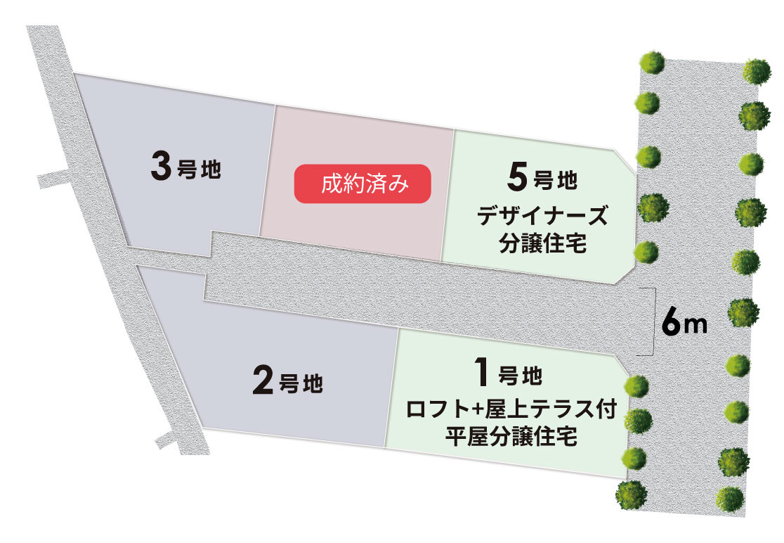 プランタウン清末鞍馬Ⅲの土地図|5月現在　区画空き状況