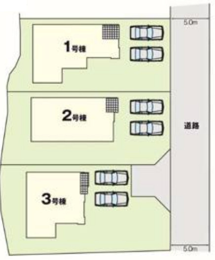 【区画図】 | 菊池郡大津町1期　3号棟　Hinata | ☆区画図☆