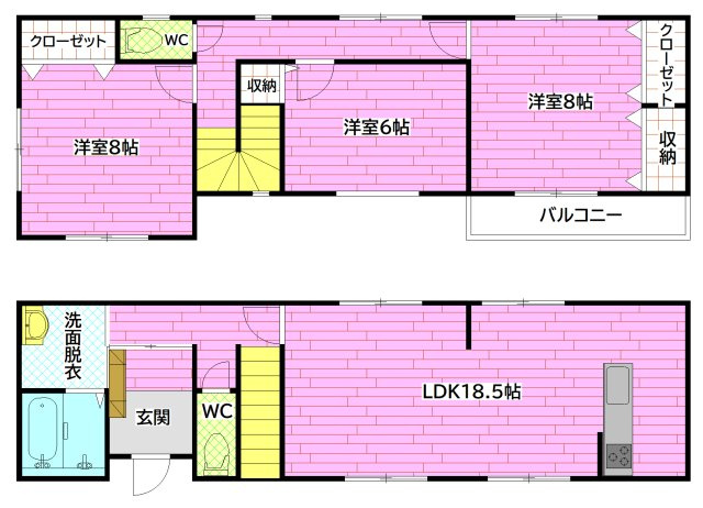 川内1丁目戸建ての間取り
