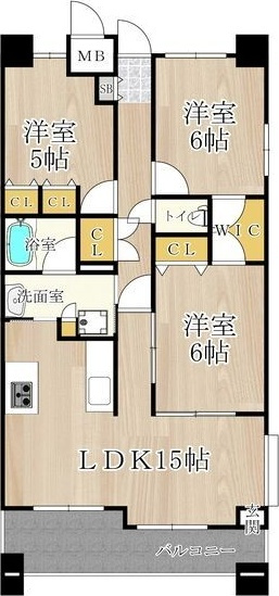 CITY　SPIRE桜川Ⅱの間取り