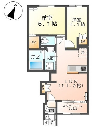 【間取り】 | ヴルツェル成東 Ⅱ