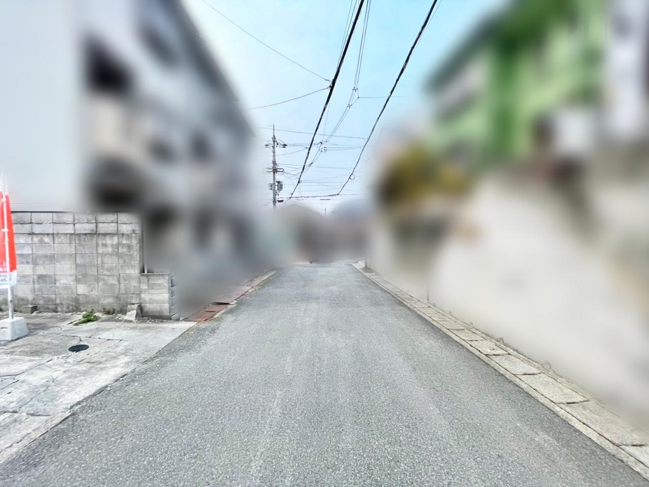 売土地　曽我部町南条竹谷の前面道路含む現地写真
