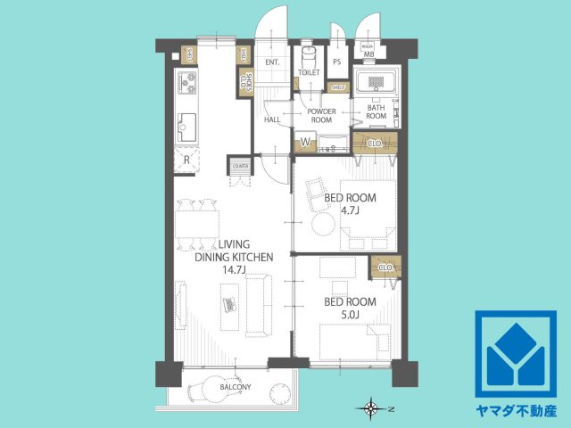 九条住宅A棟の間取り