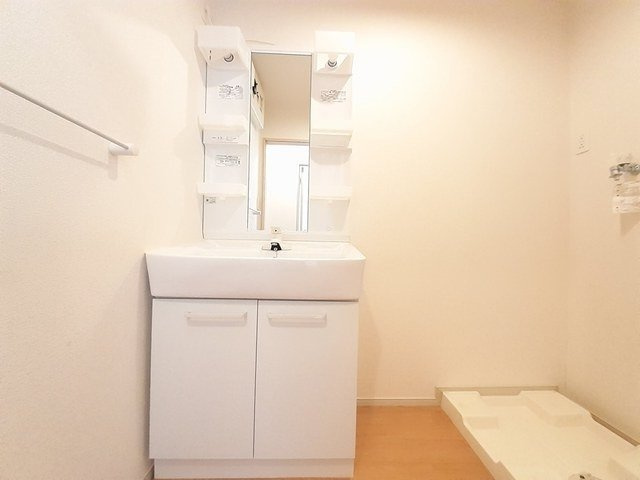 ぽこあぽこＡの洗面所|スペースが確保できる洗面所です