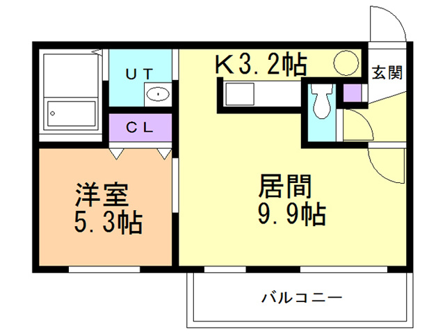 プレジャー室蘭駅前Ⅱの間取り