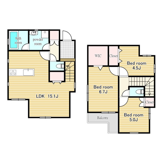 【間取り】 | 【Ville Clair】仲町－小平520期－　新規開発全３棟 | 〇本物件【1号棟】の間取・平面図です〇　敷地面積:　100.47㎡　建物面積:　79.92㎡　