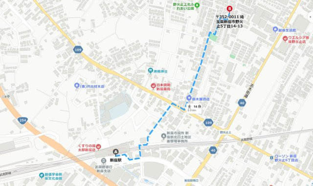 新座市野火止五1期-全2棟-　NO.2の地図