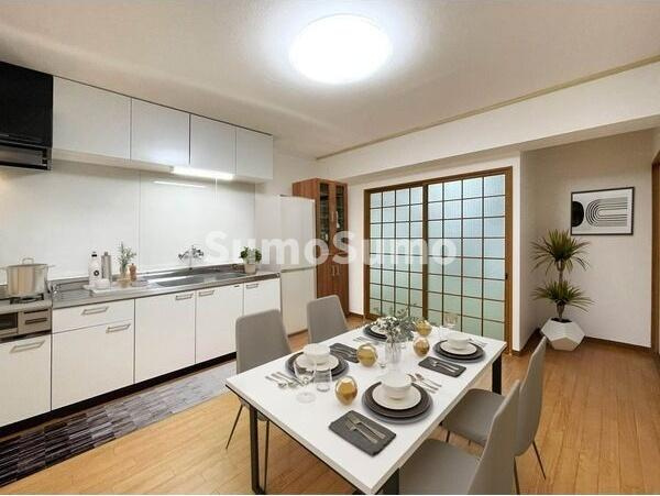 天神南ハイツの居間・リビング