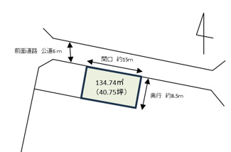 【土地図】 | ☆中区白島九軒町　土地☆ | お好きなハウスメーカーで建築可能です！！投資物件・移住等ご相談に応じますので、ご相談ください！！