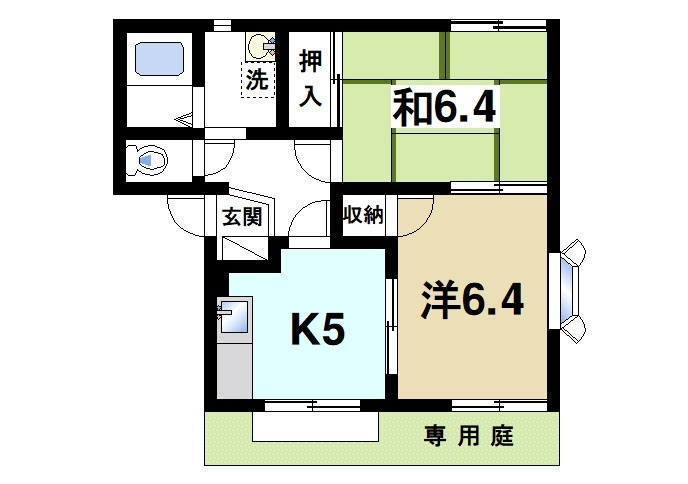 司ハイツの間取り|使いやすい間取りです
