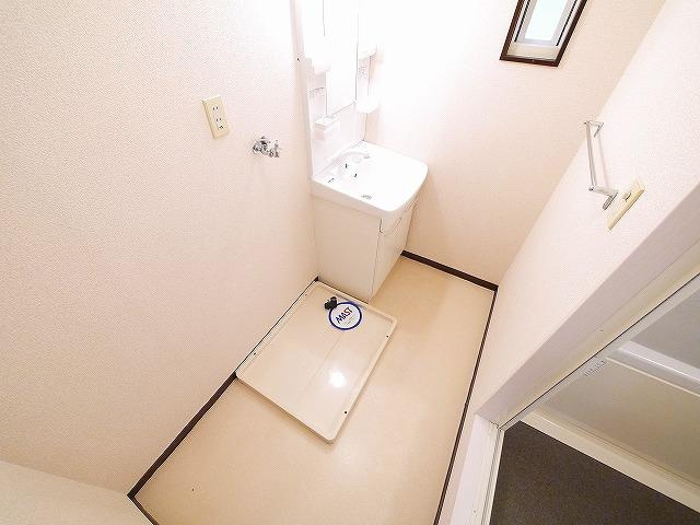 司ハイツの洗面所|広い洗面スペース