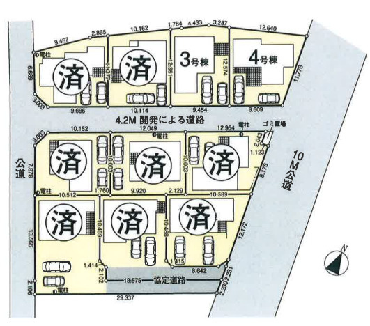 川越市南大塚１丁目　3号棟　新築戸建　ウイングスカイ南大塚の区画図