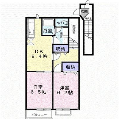 ミレニアム２１　Ｂの間取り