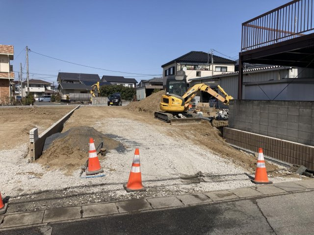 本庄市柏１丁目　の外観|２号棟現地現況