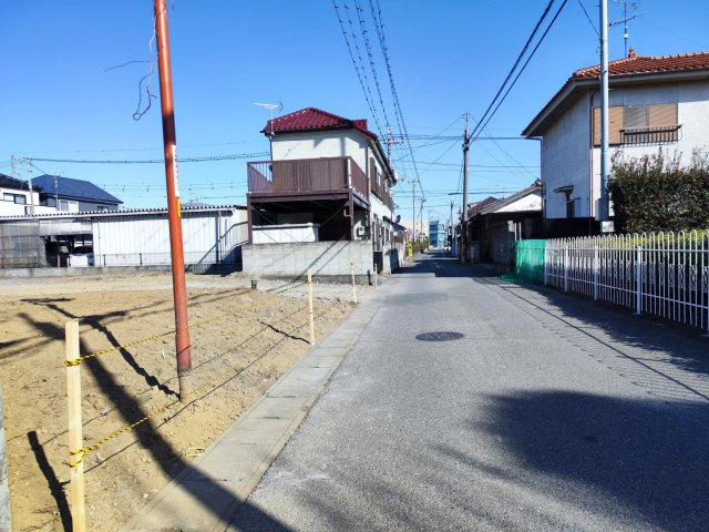 本庄市柏１丁目　の前面道路含む現地写真|現地前面道路