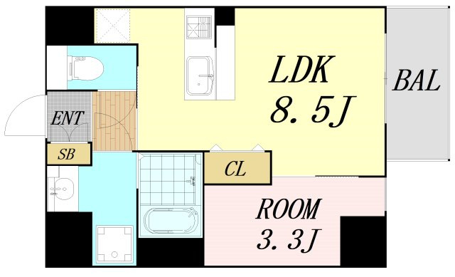 ArtizA京橋WEST　仲介手数料無料の間取り