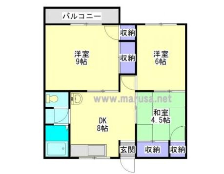 都城市早水町の一棟アパートの間取り