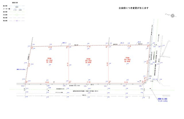 前橋市公田町510-1 ③ 全3区画の土地図