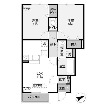 【間取り】 | ミッドパレスⅡ