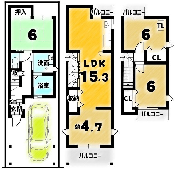 西京極中沢町の間取り