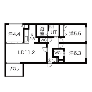 【間取り】 | ボヌール手稲本町