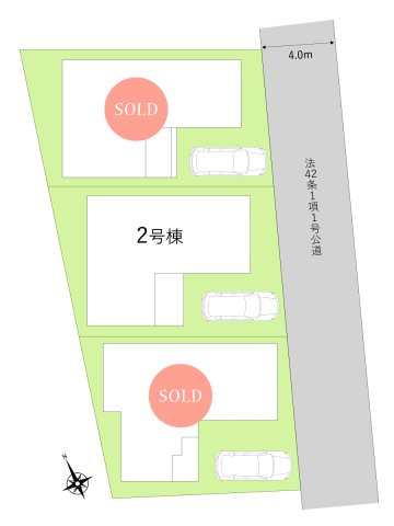 新座市畑中２丁目の中古一戸建の区画図|全体区画図