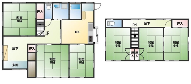 【間取り】 | 銚子市長塚町2丁目　倉庫付き中古戸建