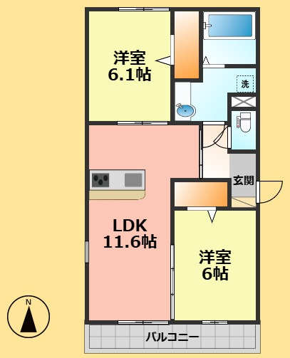 【間取り】 | セジュール庄内 | セジュール庄内