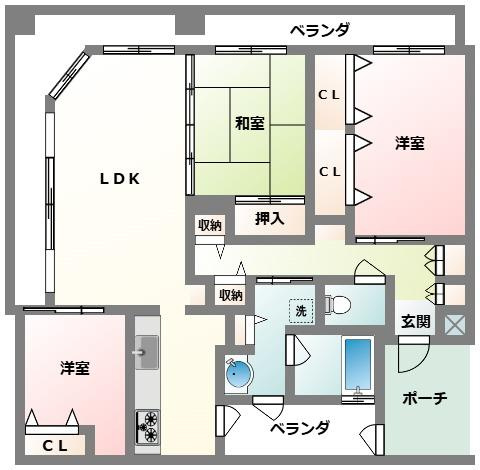 【間取り】 | サザンパレス港川スカイデュオステラ | サザンパレス港川スカイデュオステラ★浦添市港川エリア