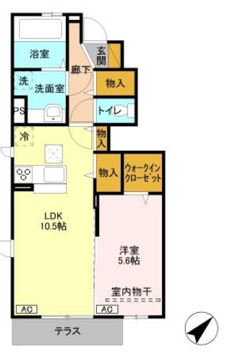 【間取り】 | エスペーロ(D-ｒｏｏｍ)