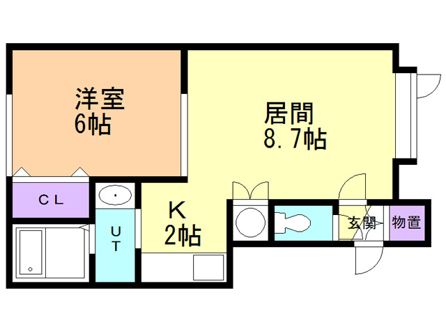 アラモード東室蘭の間取り