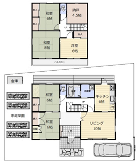 【間取り】 | 宇治市宇治米阪　中古戸建