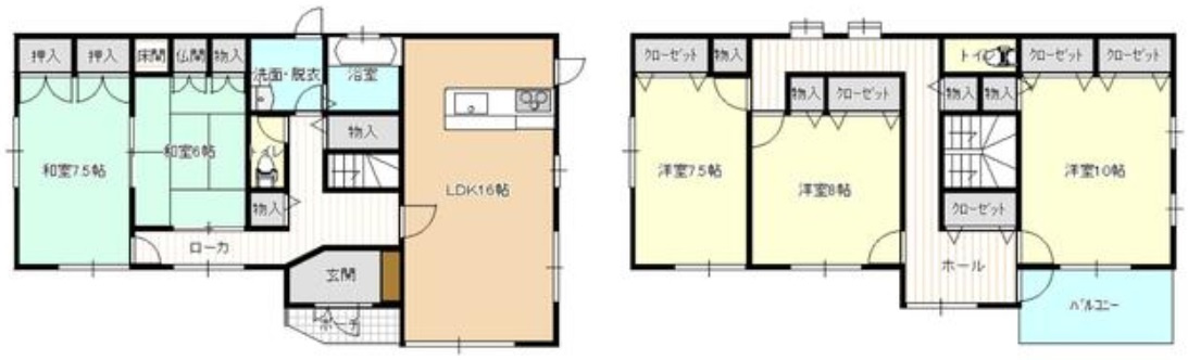 星陵台６丁目　中古戸建の間取り