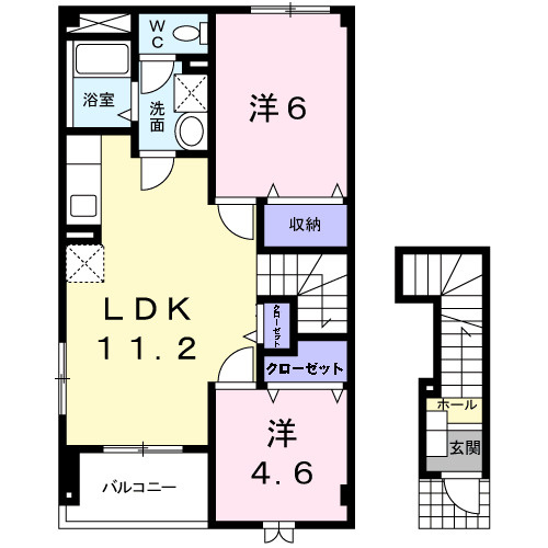 【間取り】 | アルコバレーノＢ