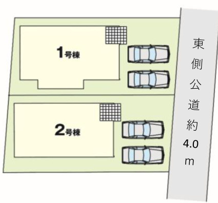 【仲介手数料無料】狭山市北入曽１期２号棟　狭山市の新築住宅なら西武ハウジングの区画図