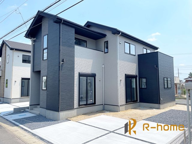 水戸市姫子5期　新築戸建て　2号棟の外観|ご予約を頂ければ、『平日』はもちろん『早朝』や『夜間』もご見学可能です♪お気軽にお申し付けください♪