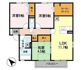 ハッピーロード佐土の間取り