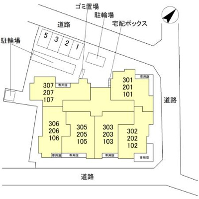 【区画図】 | Ｄ－ＲＯＯＭ上新庄南口 